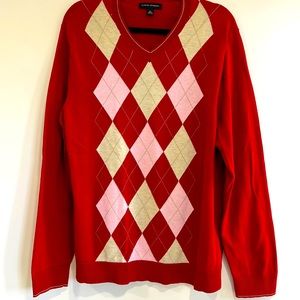 Banana Republic sweater size XL 80% cotton20%wool red pink color long sleeve